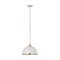 Z-Lite Landry 1 Light Pendant, Matte White & Brushed Nickel 1004P14-MW-BN - alternate 1